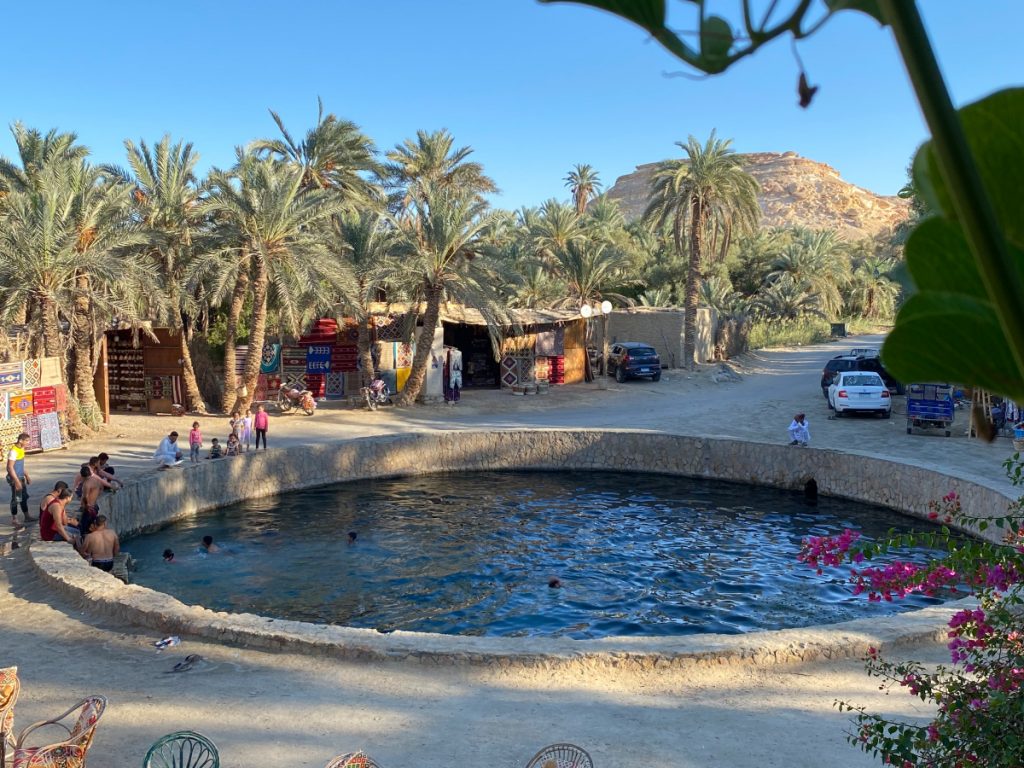 Cleopatra's Spring, natural hit water spring in Siwa Oasis