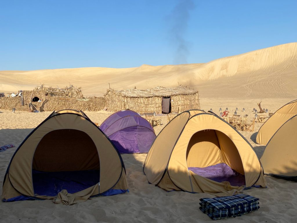 Bedouin camp in the middle of the desert