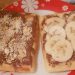 Gofre cu nutela, banane și biscuiți