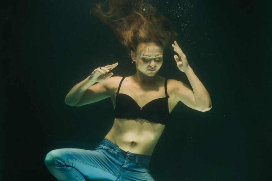 woman swimming